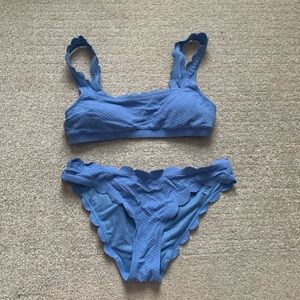 Jessica Simpson blue bikini. Both pieces are size small. Worn once.